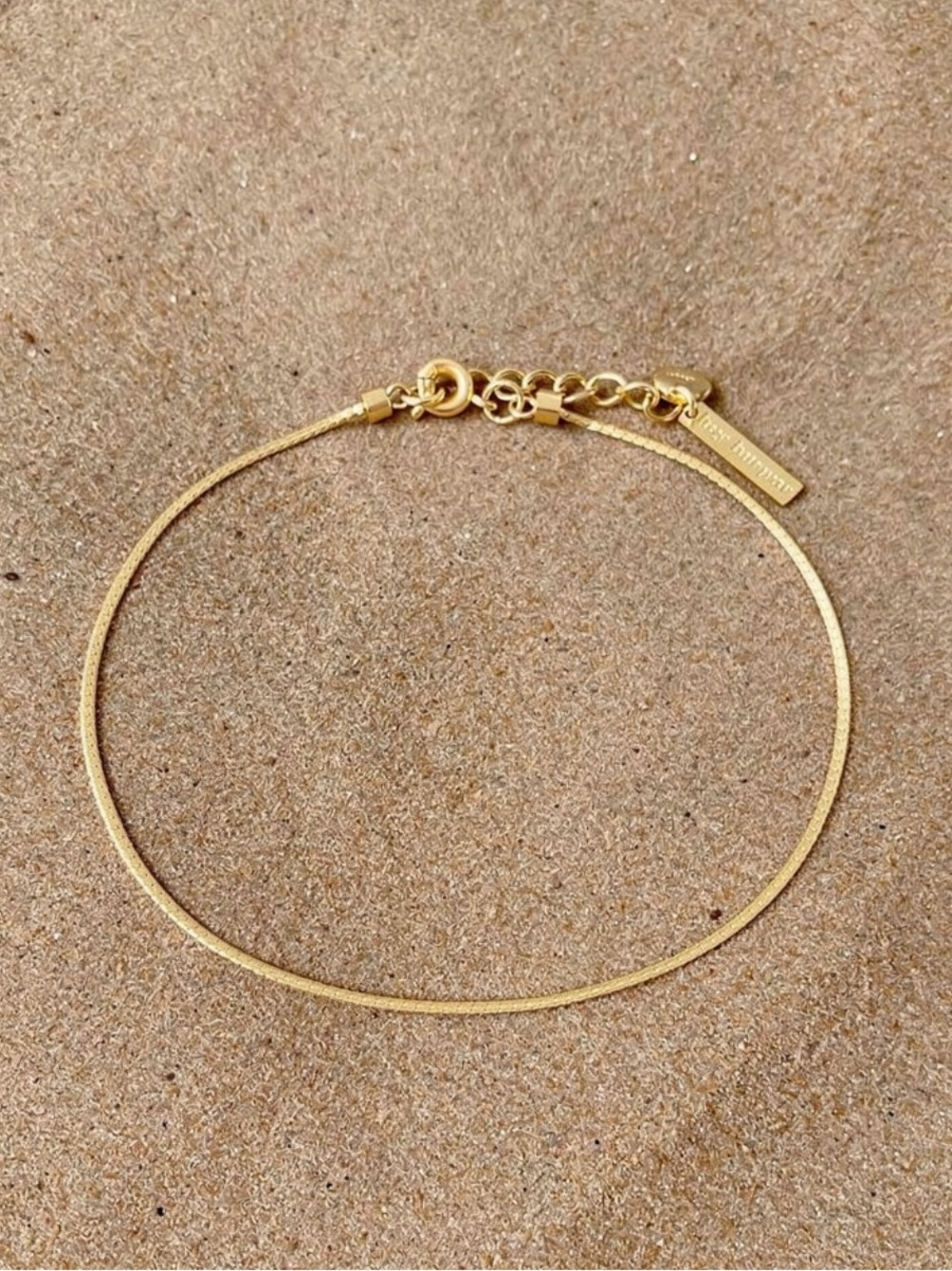 Hey Harper Waterproof Anklet 14K Gold Plated Mermaid  9"+ 1" Ankle Bracelet